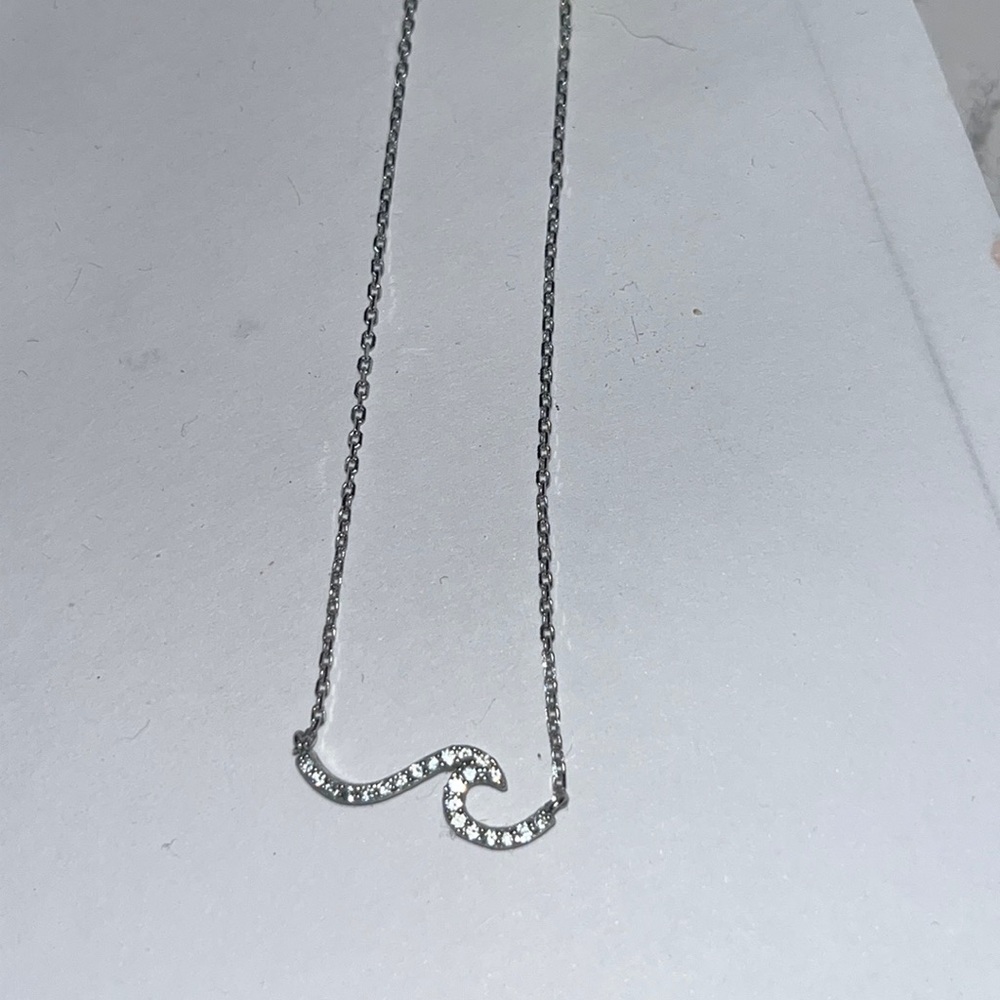 sterling silver wave necklace